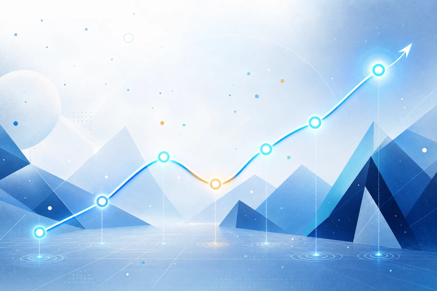 Illustrative keyword ranking history showing temporary volatility within an overall improving trend